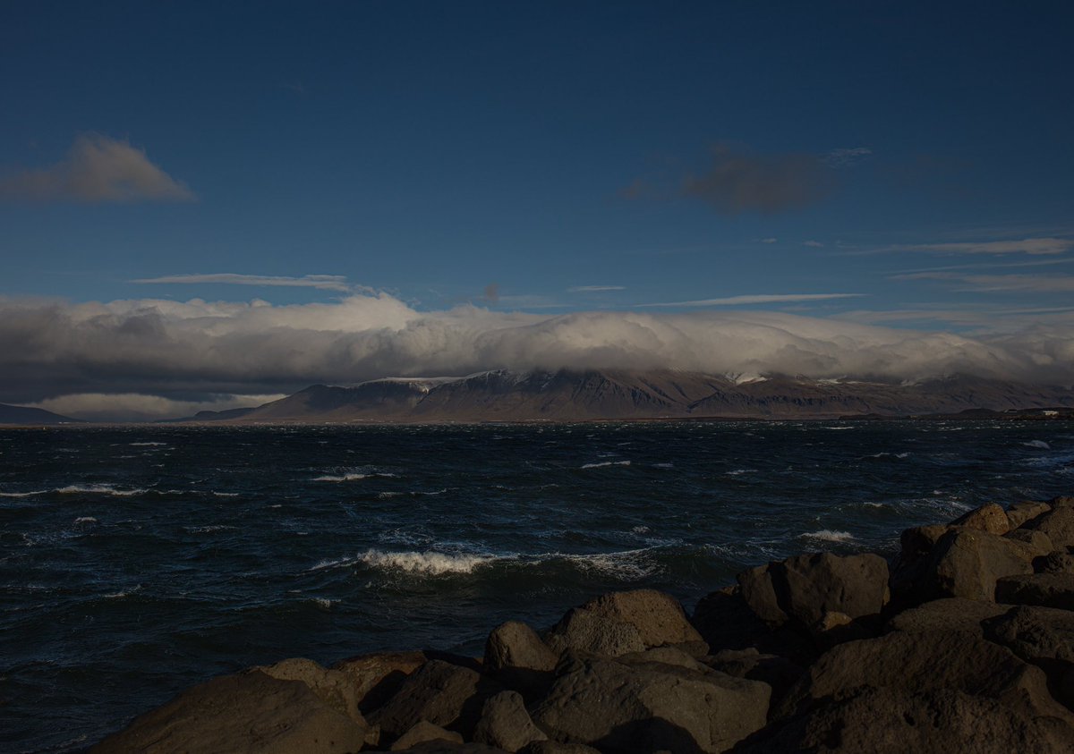 Lilla_Pete's tweet photo. Bit of Reykjavík waterfront for you, featuring #Solfar #Reykjavik https://t.co/DmBKWr85Of