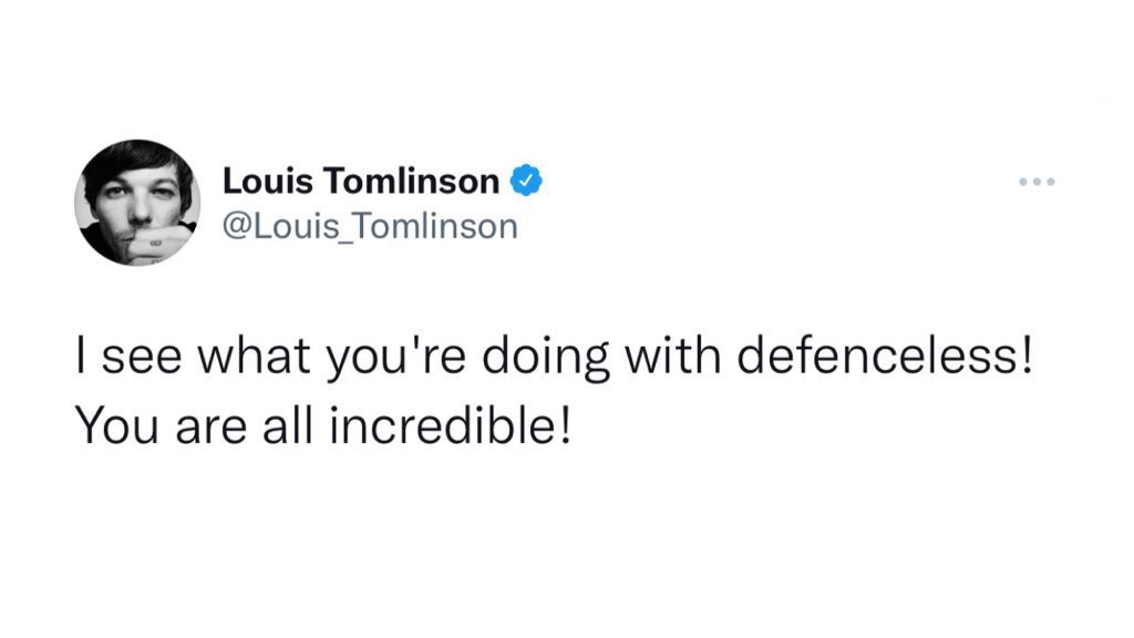 louisdailypromo's tweet photo. Is this where you are asking for a #ProjectDefenceless version 2.0 in the 'Out of My System' version? 👀
Tip: turn on notifications... https://t.co/MiGOoP48KJ