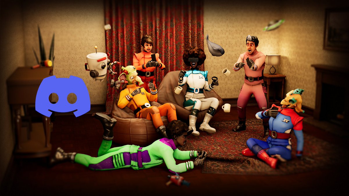 SpaceteamVR's tweet photo. If you haven't done so already, come and join our Discord server. Chat with the developers and find other #SpaceteamVR owners to team up and play with, along with announcements and reminders for the latest events. https://t.co/5q4ogXpUcP #SpaceteamCommunity #ChatWithTheTeam #VR https://t.co/iKbwIMaNIR