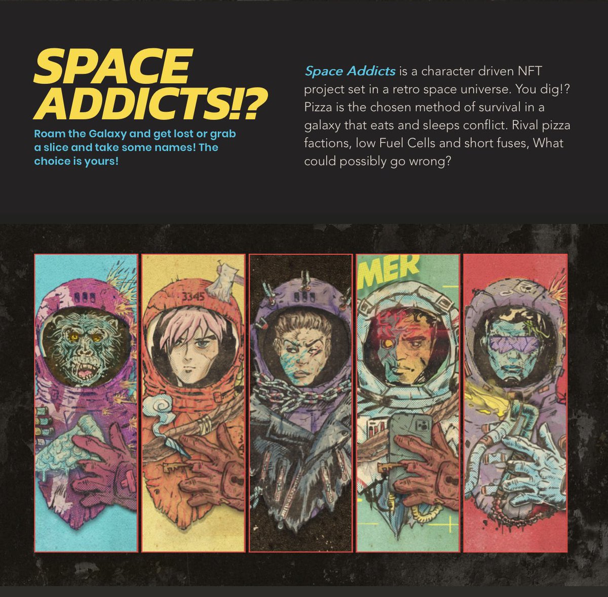 Few #NFT projects @SpaceAddictsNFT currently with a committed team… 🚀
Not just creating momentary hype but storytelling and dope art !! 🛰️🛸

⛴️ OpenSea:
opensea.io/collection/spa…

#NFTs #ETH #NFTProject #openSea