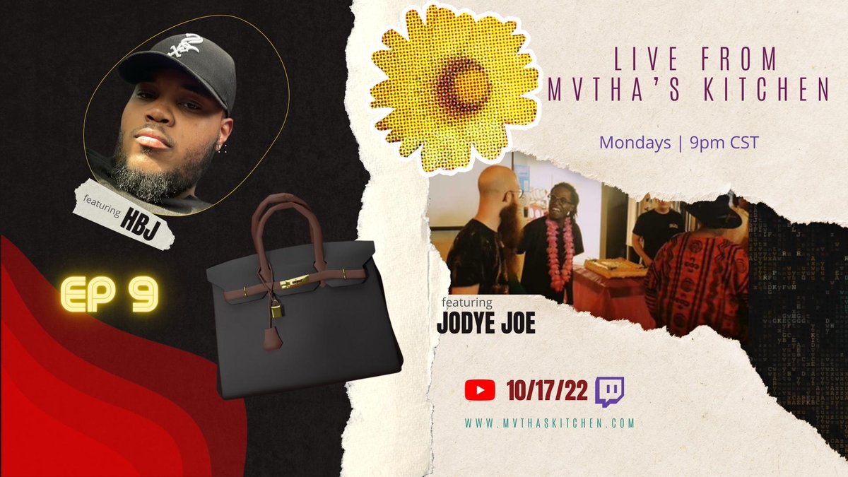 mvthaskitchen's tweet photo. Tomorrow @JodyeJoe + HBJ will be LIVE in @mvthaskitchen at
9PM cst to talk about this new "Jodye Birkin'" project.
https://t.co/KzmtBP9vWe EP #10 of #LiveFromMvthasKitchen #talkshow #podcast #indiemusic #crystaltalk #goodvibesonly https://t.co/rwQUda7nGt