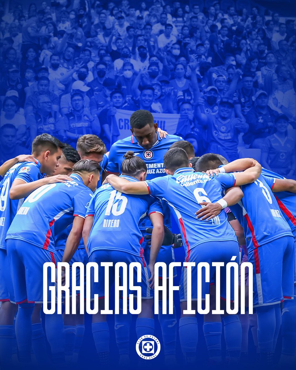 CruzAzul's tweet photo. A regresar más fuertes. 

¡Gracias por su apoyo, Azules! 

#AzulDePorVida https://t.co/nOWlqWQsYY
