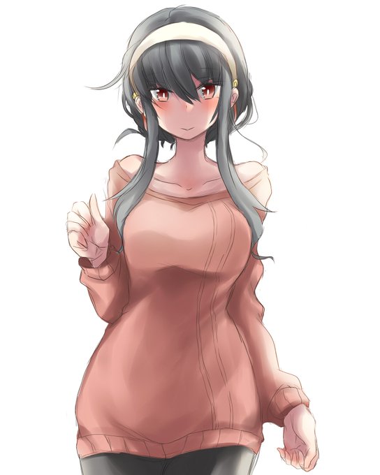 「breasts sweater dress」 illustration images(Latest)