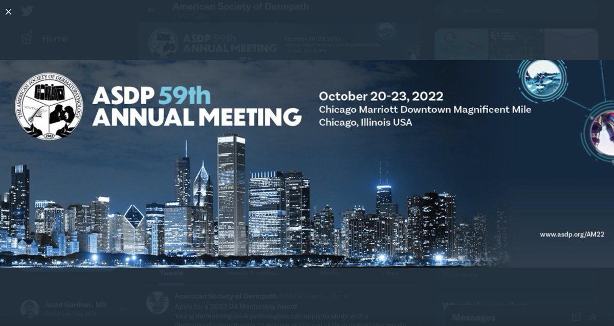 Excited to attend the first in-person <a href="/ASDPTweets/">American Society of Dermatopathology</a> #dermpath meeting since 2019! This week in Chicago - who else will be there?!? #pathology #pathologists #pathTwitter #dermatology #dermatologia #dermtwitter #ASDP22
