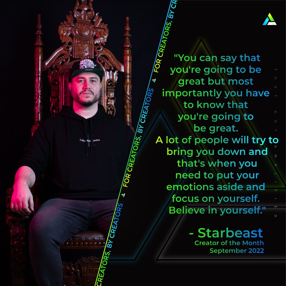 AmplifiedIM's tweet photo. Feat. @StarbeastGG ! βοΈ
Starbeast got his first PC at 8 years old. At 36, he's currently North America's biggest mobile gamer for Facebook. ππ
Starbeast was a refugee and an open brain surgery survivor. β¨
#ampfor2 #2at2022 #AmplifyYourself #AmpliversaryFeature https://t.co/q9bBK1Jp8h