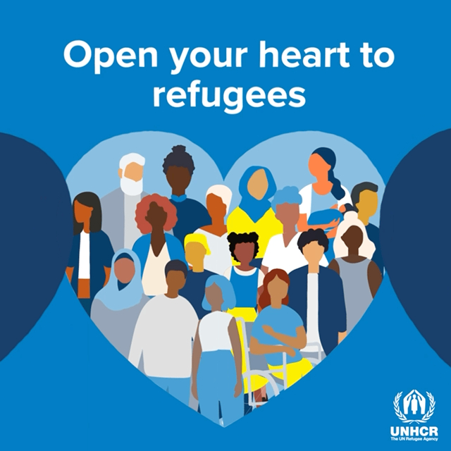Refugees's tweet photo. We know there's enough room in your heart for refugees! 

Like &amp; RT to show your 💙 for refugees all over the world. 🌎 https://t.co/L9cLMxcesM