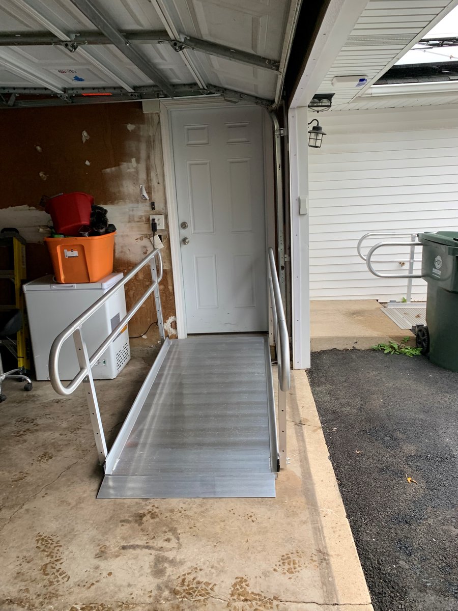 KasperRick's tweet photo. We installed this seven foot APD Ramp with randrails for a Veteran in Country Club Hills. Reach out to us at 708-968-1250 for any mobility needs. Stay Connected with us by visiting our YouTube channel. #101mobility #APDRamp https://t.co/TFBOd3GyZn