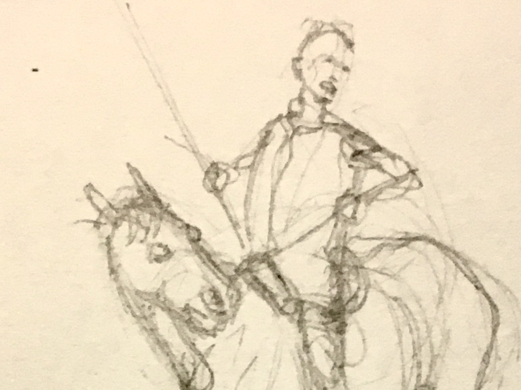 skylinetombs's tweet photo. Yesterday i drew a pic of a knight, but i didn't tweet it because i hated it. #indierpgs

I'd thought, knights are fighters. I'd better draw a fighting scene at least once - [sketch sketch...] and there he was: the hateful faceless murder-bot knight*

1/x
[*not the guy below] https://t.co/n09pE680Em