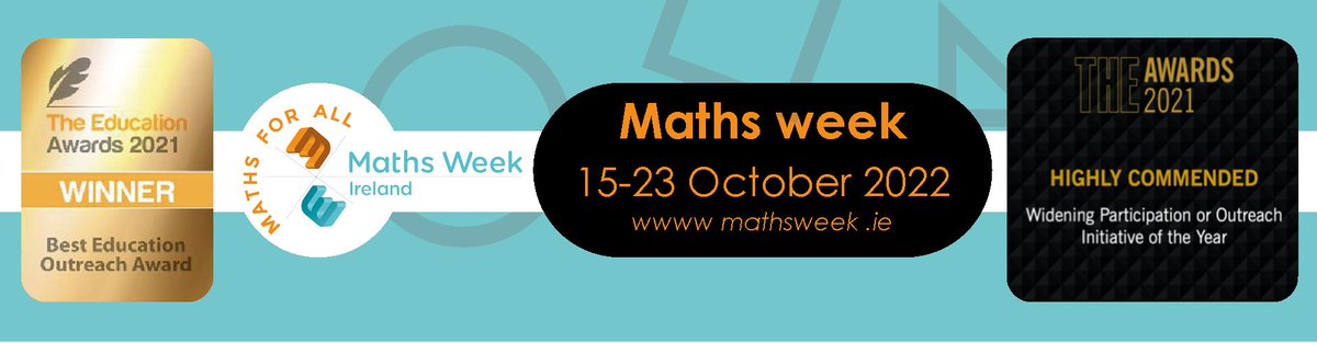 maths_mie's tweet photo. Fun-filled Maths Week ahead in MIE
Monday 17th 
11.30am Steve Sherman's show for children (fully booked)
1pm Steve Sherman's Edutaining Mathemagical Show in the Amharclann 
5pm The Golden Ratio with Niall Byrne in M102
Fadhb an Lae all day. Laughter, treats, and prizes to be won. https://t.co/NL66fEEv6H
