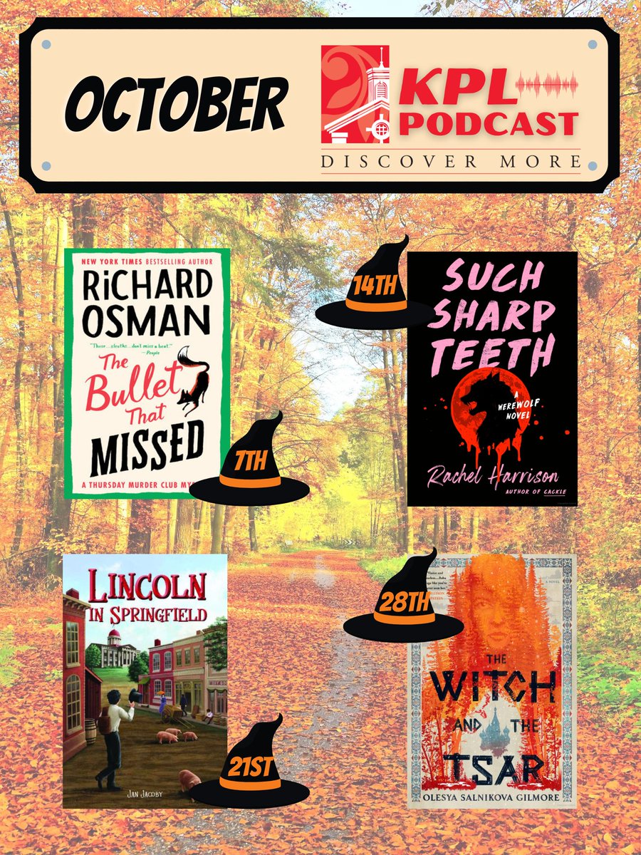 KirkwoodLib's tweet image. Have you been listening to our terrific October lineup on the #KPLPodcast? It's not too late to start! 
We'd love to hear from you! Have a topic you'd like us to explore? Author visit? Comments? Please write to us at podcast@kirkwoodpubliclibrary.org
kplpodcast.buzzsprout.com
