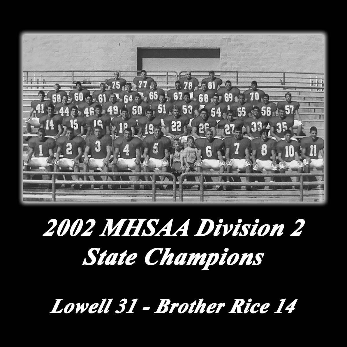 Lowellredarrows's tweet photo. Congratulations to the 2002 State Champion Football Team on its induction to the Wall of Fame. Great seeing players and coaches at Red Arrow Memorial Stadium. #memories #20years @lowellfootball #RedArrowsforLife https://t.co/d2XdvfQdNg