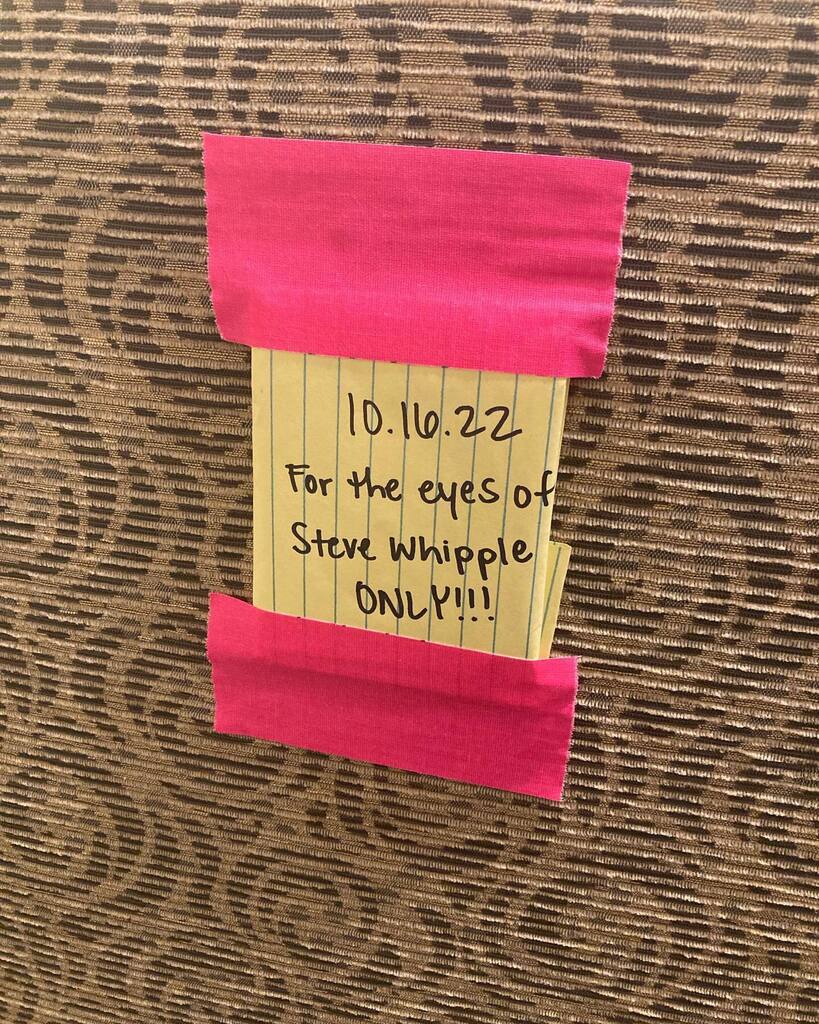 My <a href="/pmjofficial/">Postmodern Jukebox</a> buddies left me a note hidden behind a couch in one of the dressing rooms at this beautiful venue! They were here a few days ago. Miss you guys!! instagr.am/p/CjyajajpeMz/