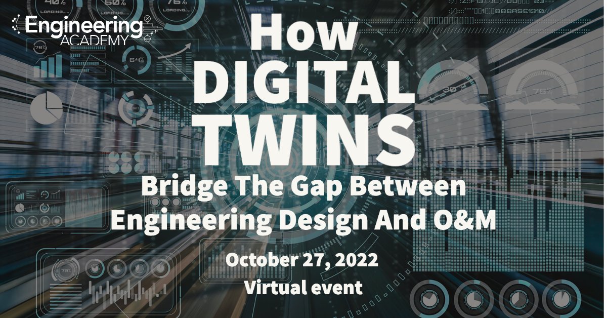MachineDesign's tweet image. The #digitaltwin concept is so expansive, we couldn’t just do one #EngineeringAcademy session on it! Let’s talk about #data and #digitaltwins in this session with @BentleySystems’ Rob Harper. bit.ly/3ROppuj
#IoT #IIoT #sensors