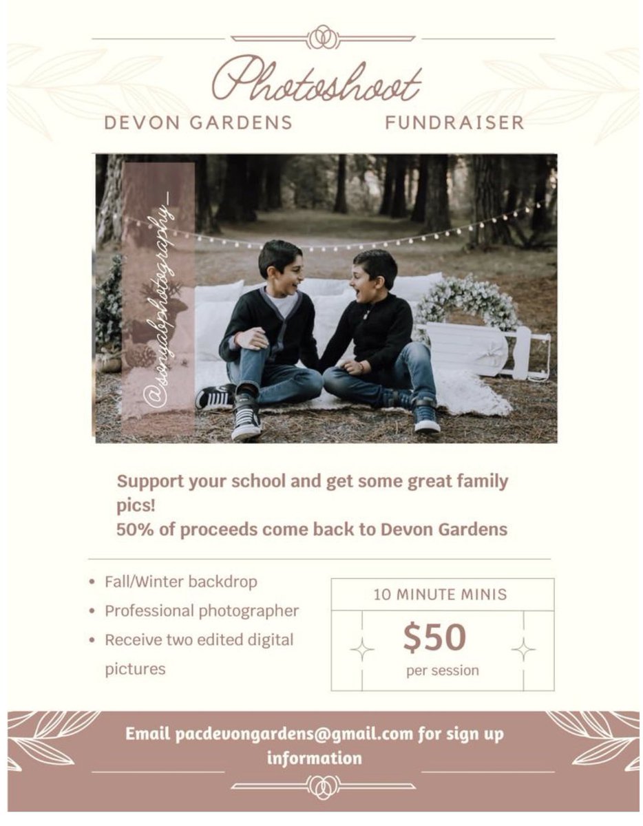 Our fall photoshoot is selling out fast! Book your family spot for $50 today using this link docs.google.com/forms/d/e/1FAI…