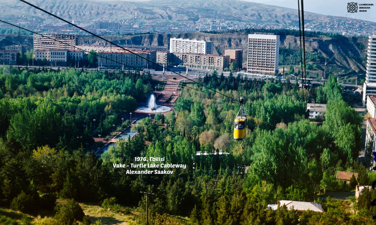 GCableways's tweet photo. Ropeway Vake - Turtle Lake
Built: 1966
Main Engineer: Vakhtang Lezhava
Project: Institute "Sakgiproshakht" Tbilisi.
Cabins: Tbilisi Aviation Factory
Capacity: 11+1
Speed: 8 m/s 
Length: 1175 m.
Height Difference: 211 m. 
#Tbilisi #georgia #cablecar #seilbahn #cableway https://t.co/XRfW9f3Mur