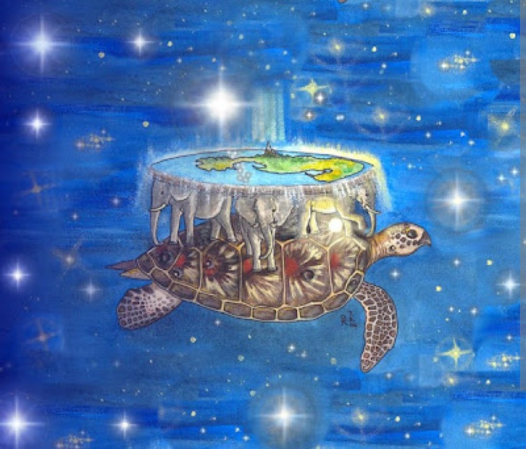 Мир на трех слонах. Космическая черепаха Терри Пратчетт. Плоская земля на слонах и черепахе Терри Пратчетт. Мир на черепахе. Земля на черепахе.