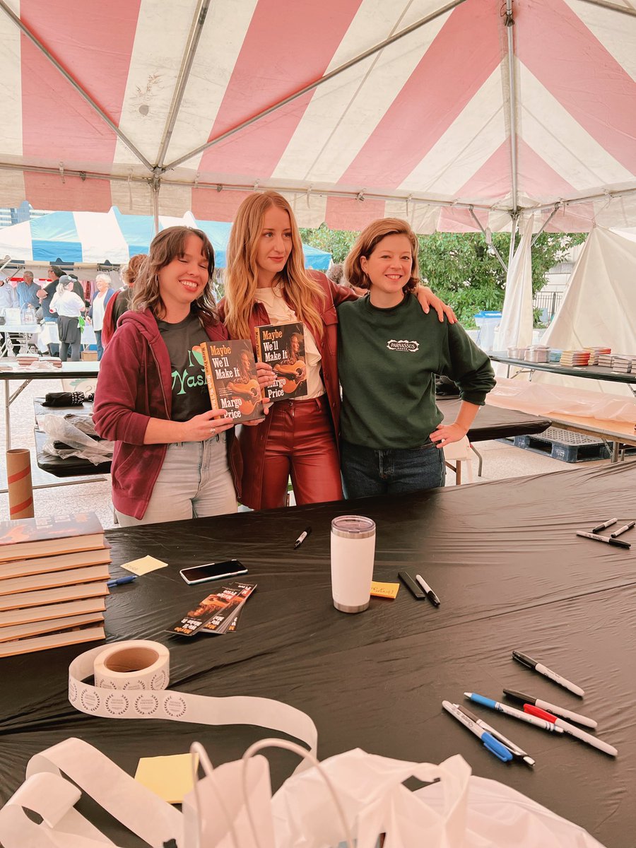 It was a pleasure to talk with <a href="/FionaPrine/">Fiona Whelan Prine</a> at Southern Festival of Books today in Nashville. Massive thanks to everyone who came out to listen and pick up a copy of Maybe We’ll Make It! 

Book tour rolls on to Lexington, KY tomorrow at <a href="/JosephBethLex/">Joseph-Beth Books</a> with <a href="/DeBraunThomas/">DeBraun Thomas</a>