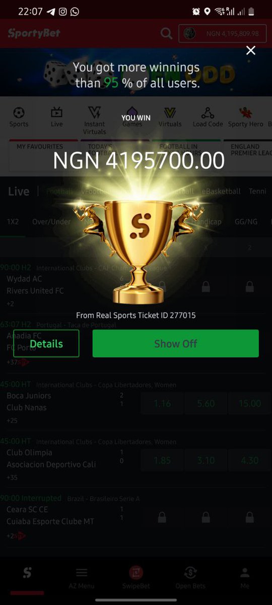 BETFUSE1's tweet photo. 4million won 🏀🏀🏀✅️✅️✅️✅️

Soft ways💥❤️

Drop your winning ticket under this tweet

Make sure you retweet, giveaway on my next post. https://t.co/NMIKkINPnE