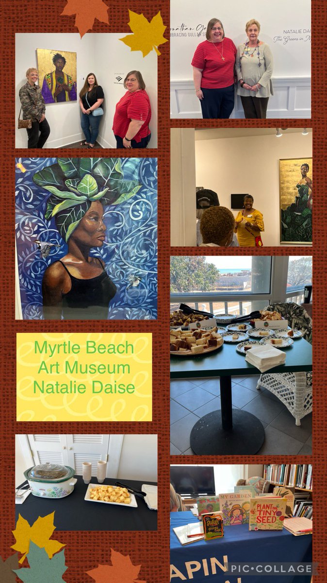 cecemyrtlebeach's tweet photo. Sunday afternoon enjoying the arts. Myrtle Beach Art Museum. Natalie Daise exhibit until 12/31/22. Sponsored by @BankofAmerica #art #community https://t.co/Fl6cf56qKk