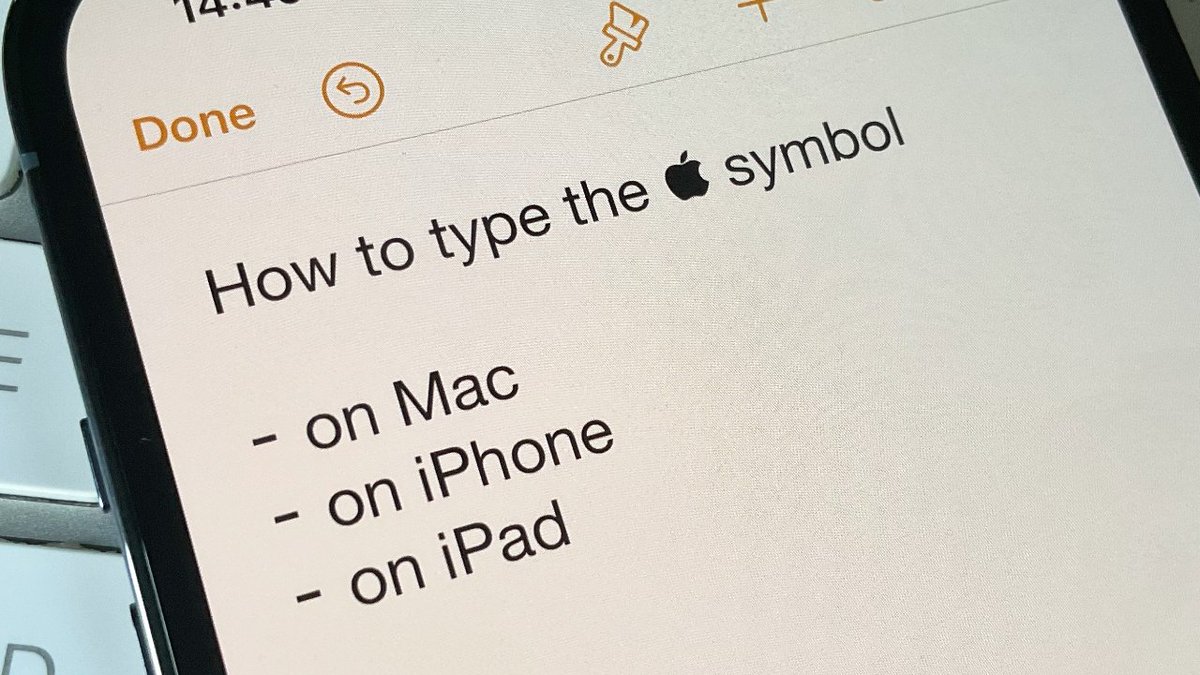 Tips: If you have a Mac, you can type the Apple logo symbol with just a keystroke. You'll never find it by accident, and it takes more fiddling to do it on an iPhone or iPad. Here's how to get it done appleinsider.com/articles/22/03…