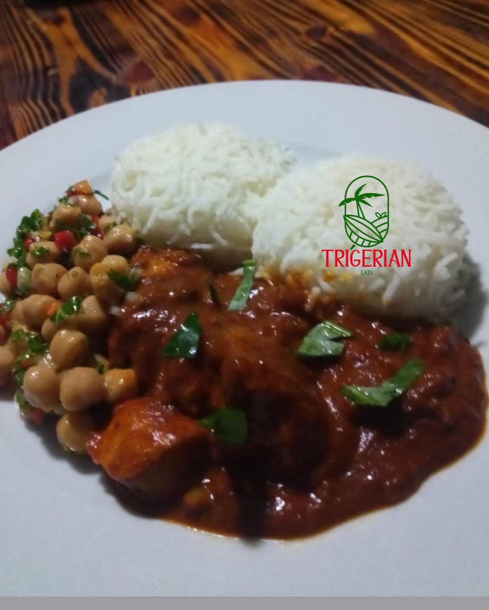 TriEats's tweet photo. For next weekend, we are offering you a taste of an adapted Indian dish. 

Will you join us as we continue the culinary journey? 

#OpenForOrders #ChickenTikkaMasala #ChickpeaSalad #BasmatiRice #TriGerianEats https://t.co/WbgSy98wve