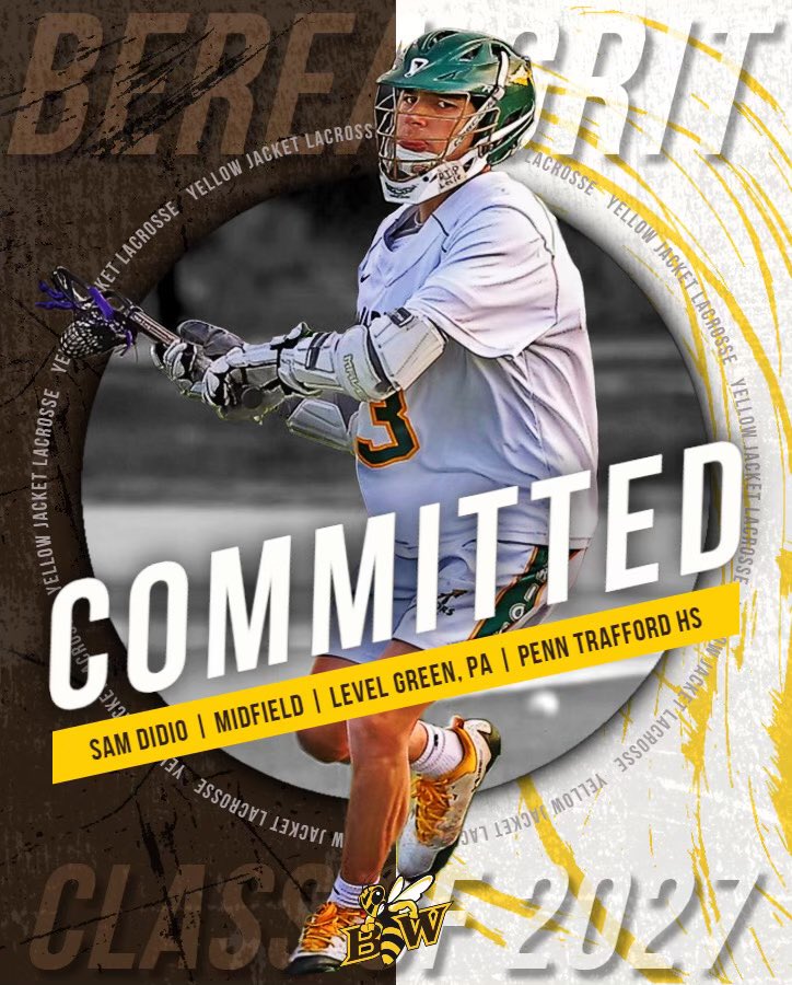 penntraffordlax's tweet photo. Congratulations to our Senior Midfielder, Sam DiDio, for his commitment to continue his education and play lacrosse at Baldwin Wallace University.  Way to go, Sam! Go Yellowjackets! @bw_mlax @PTWarriors @TribLiveHSSN @Schofield_Trib https://t.co/FzInDdex7w
