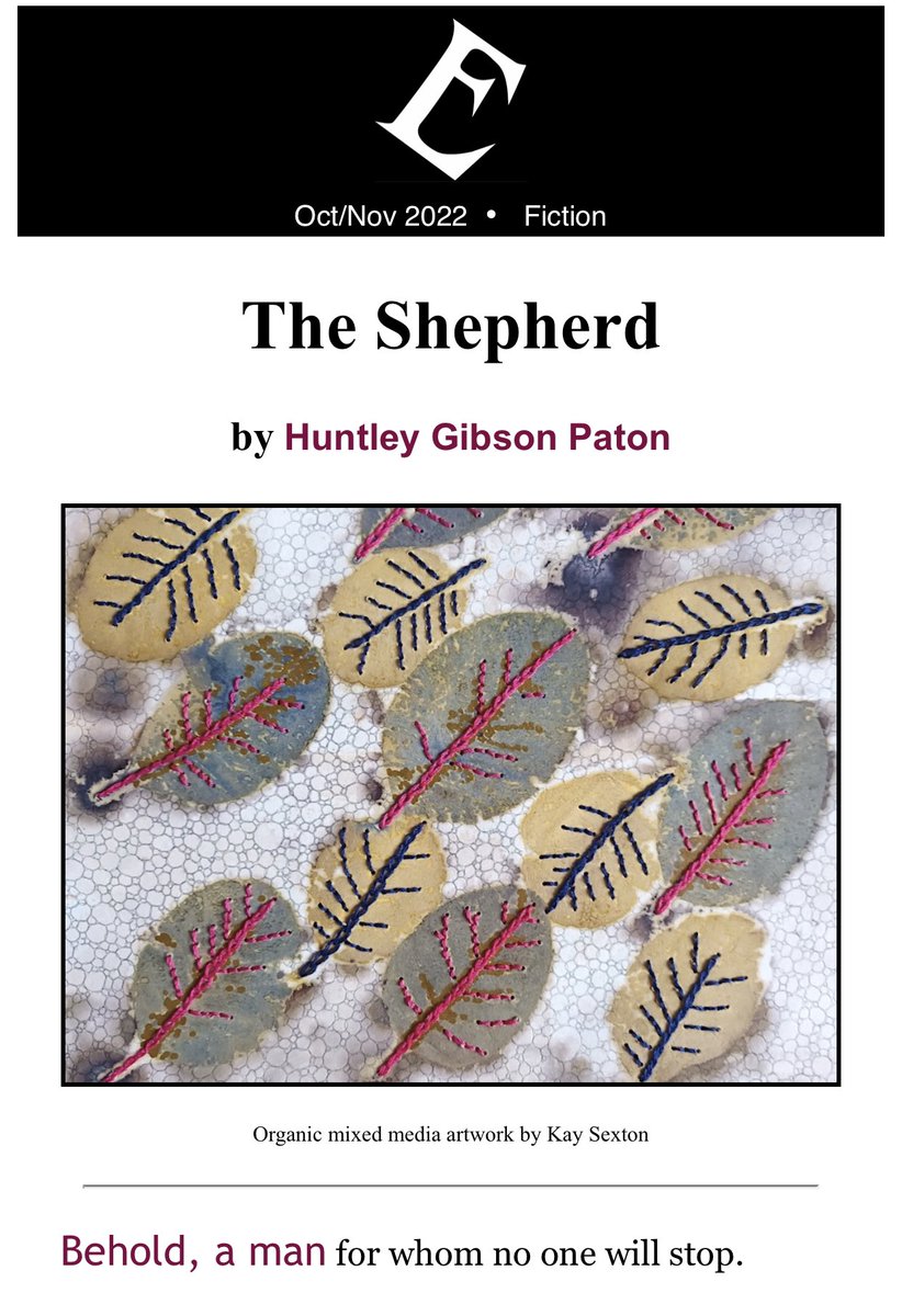 "You got no cause to be upset, he says. Maybe you should get a plane."

My short story THE SHEPHERD is up now on <a href="/EclecticaMag/">Eclectica Magazine</a>. 

Thrilled to be back on Eclectica. 

tinyurl.com/348x6akc