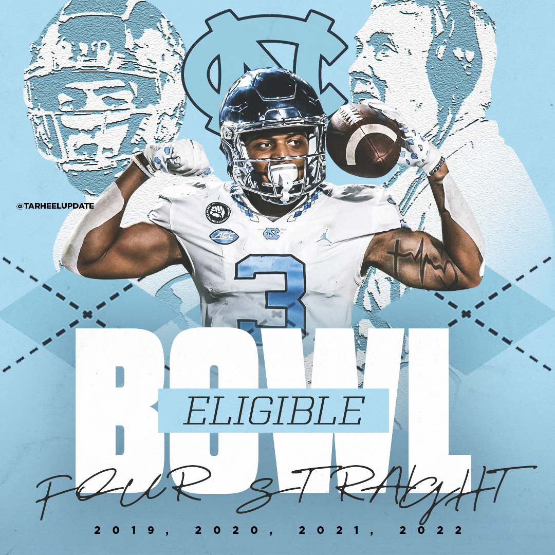 #UNC became bowl eligible for the fourth straight year with a three-point win over Duke The Tar Heels are 6-1 (3-0 ACC) and are sitting at the top of the ACC Coastal Division
