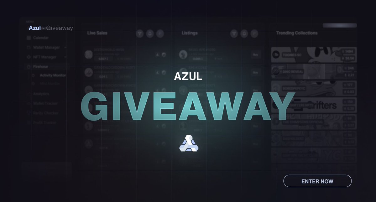 🧬 AZUL x Rainbow Alpha🧬

3x Azul Whitelist Spots

To Enter: 
1️⃣ Follow <a href="/azul/">Azul</a> &amp; <a href="/RainbowAlpha_/">Rainbow Alpha</a> 
2️⃣ Like + Retweet
3️⃣ Tag 3 friends

⏳ Winners announced in 24 hours.