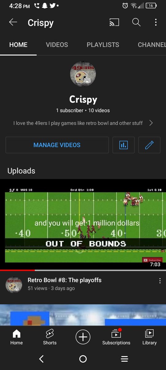 Thanks for the 51 views! That's the most I had in one video thank y'all so much.