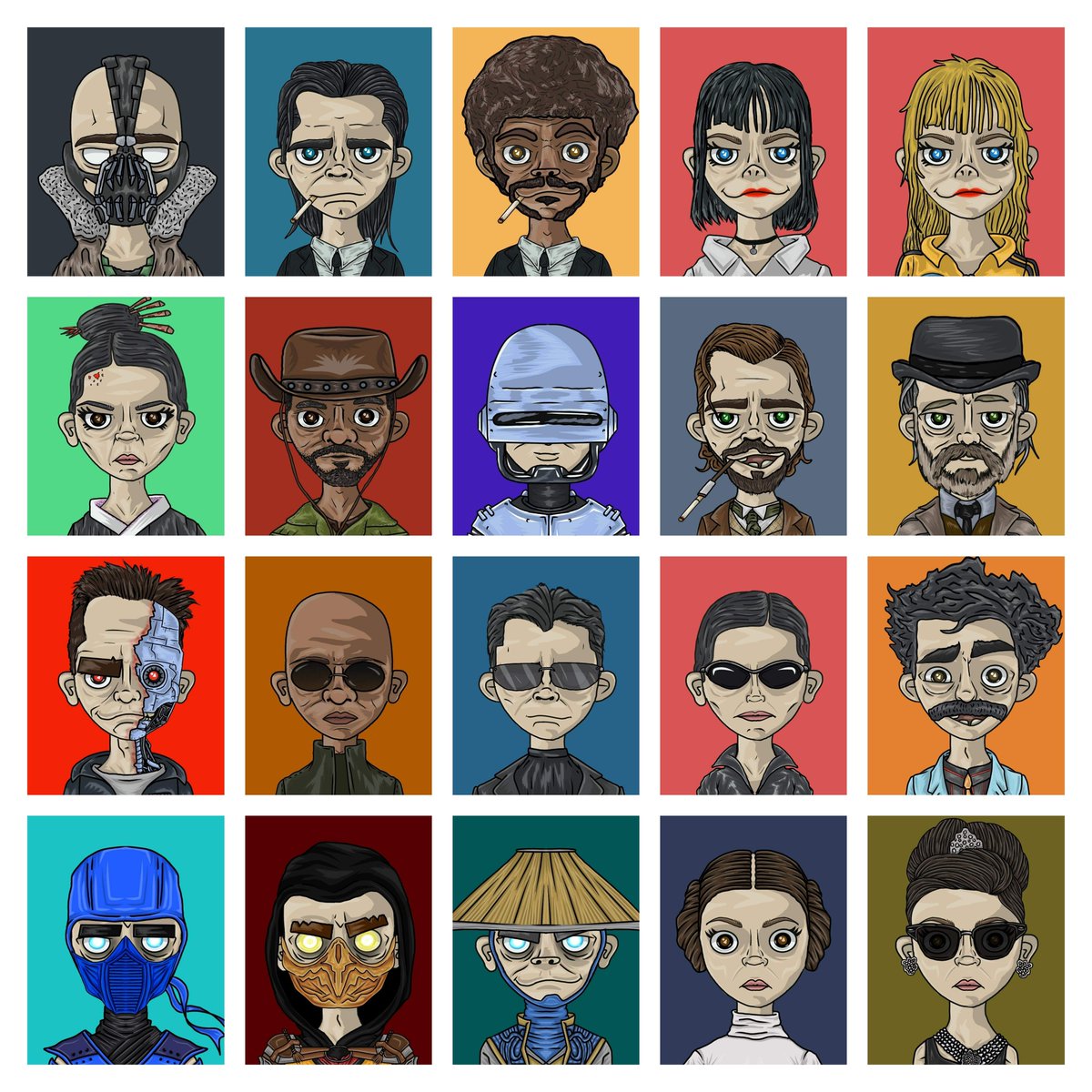 5 MovieManZ minted so far! 😱

NealManZ + AUDREY HEPBURN
MetaKastinManZ + SNOOP DOGG
BafflesManZ + TERMINATOR
DamoManZ + NEO
And Davyboy pulled the JACK SPARROW!

They look even more wicked now! Smokin!

Who's next @YoumanzC? You have til Friday
But we really wanna see em now! 👀