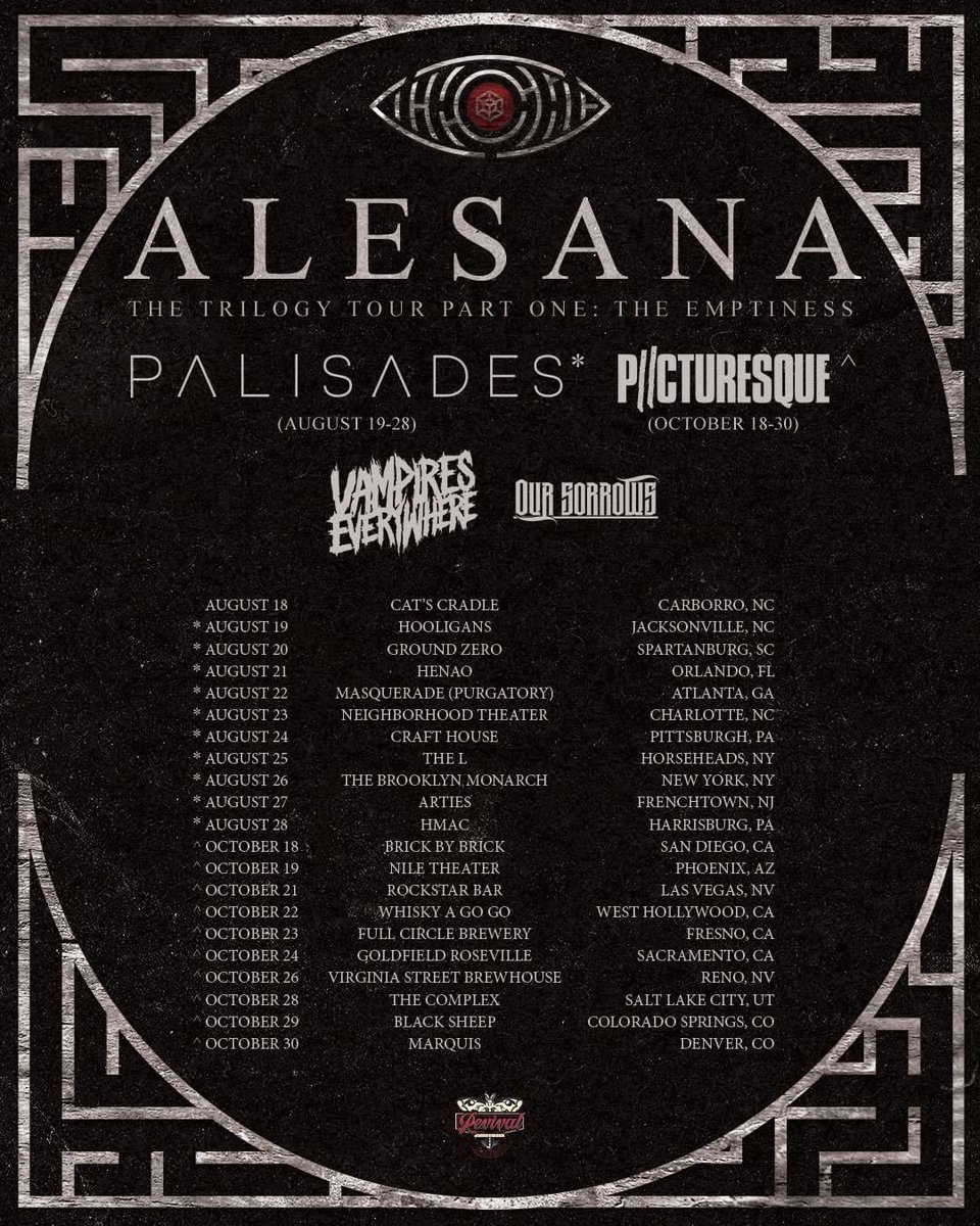 This Tuesday @Alesana is back at it! Don’t miss out and grab your tickets now 🤘🏼 bit.ly/3yNIq9Q