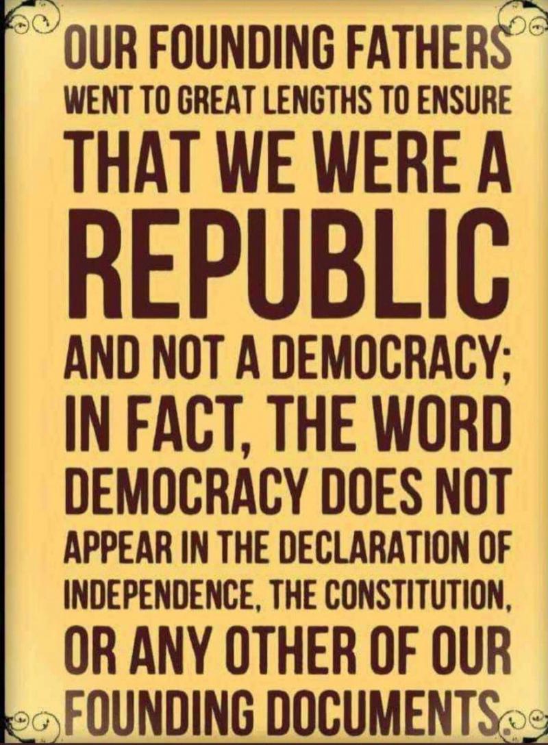 Woke “Democracy” = Mob Rule
@Gitmo99 @Ilegvm @PoAmKa @emma6USA @Tex_2A @texasrecks @1GaryBernstein @JessieJaneDuff @codeofvets @MikeCompton @DannyMack100 @SunIslandMusic @DFBHarvard @jmbenson1491 @Bree1914 @TheGrayRider @BB_Scats @PriamtheB @SlySkippy @RnkoSt2 @TJLakers01 @FAB87F