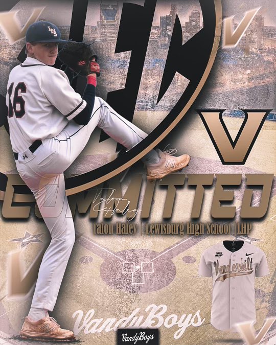 2025Haley's tweet photo. I’m very excited to announce My commitment to @VandyBoys  I want to thank God and @GCCOB my family, my 3 brothers @ghaley882 @BHaley2026 and Beckett, the Mungle Jungle, @EasleyBaseballC @TheBurgbball @StJude @BASE_sports_per with you you all, none of this would be possible https://t.co/N1W1RC91RG