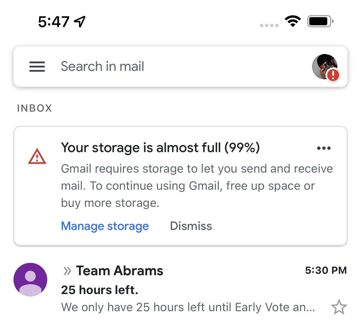ChrisPJr's tweet photo. @Carnage4Life My inbox after one donation https://t.co/REU1jx2BC3