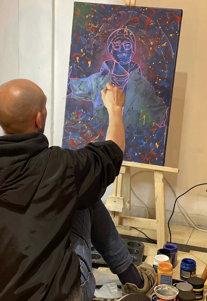 BlackcoinBsAs's tweet photo. Los lienzos se pintaban en tiempo real mientras transcurrían charlas y presentaciones sobre NFTs, implementación, minteo y market places. Gracias @EspacioBitcoin @NFTBA22 @NFTAValley a todos los artistas y speakers por sus presentaciones. https://t.co/86HDUNGnuS