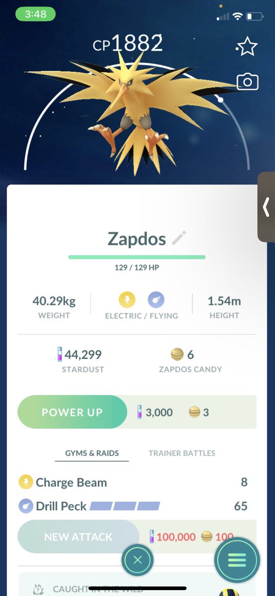 ZenoGFX's tweet photo. YO JUST GOT A ZAPDOS NEAR AN ELITE RAID #PokemonGO #Zapdos #PokemonGORaids #Lucky https://t.co/Dj6idZsnAV