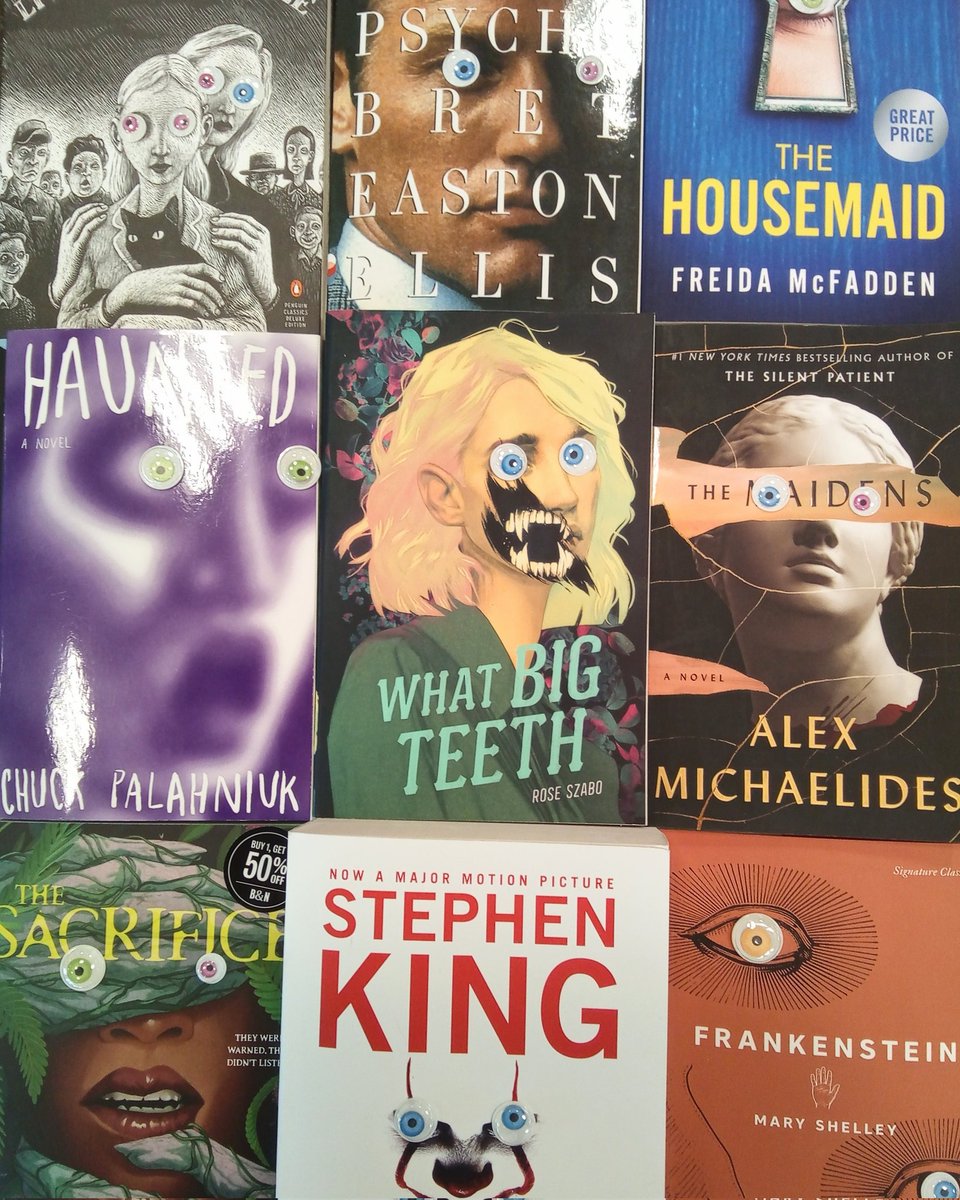 BNMorrisPlains's tweet photo. Horror books--your favorite genre or gives you nightmares? Or maybe both?🤷‍♀️ We took some creepy covers and gave them a bit of a makeover👀 See any of your favorites? https://t.co/2BhByrexAJ