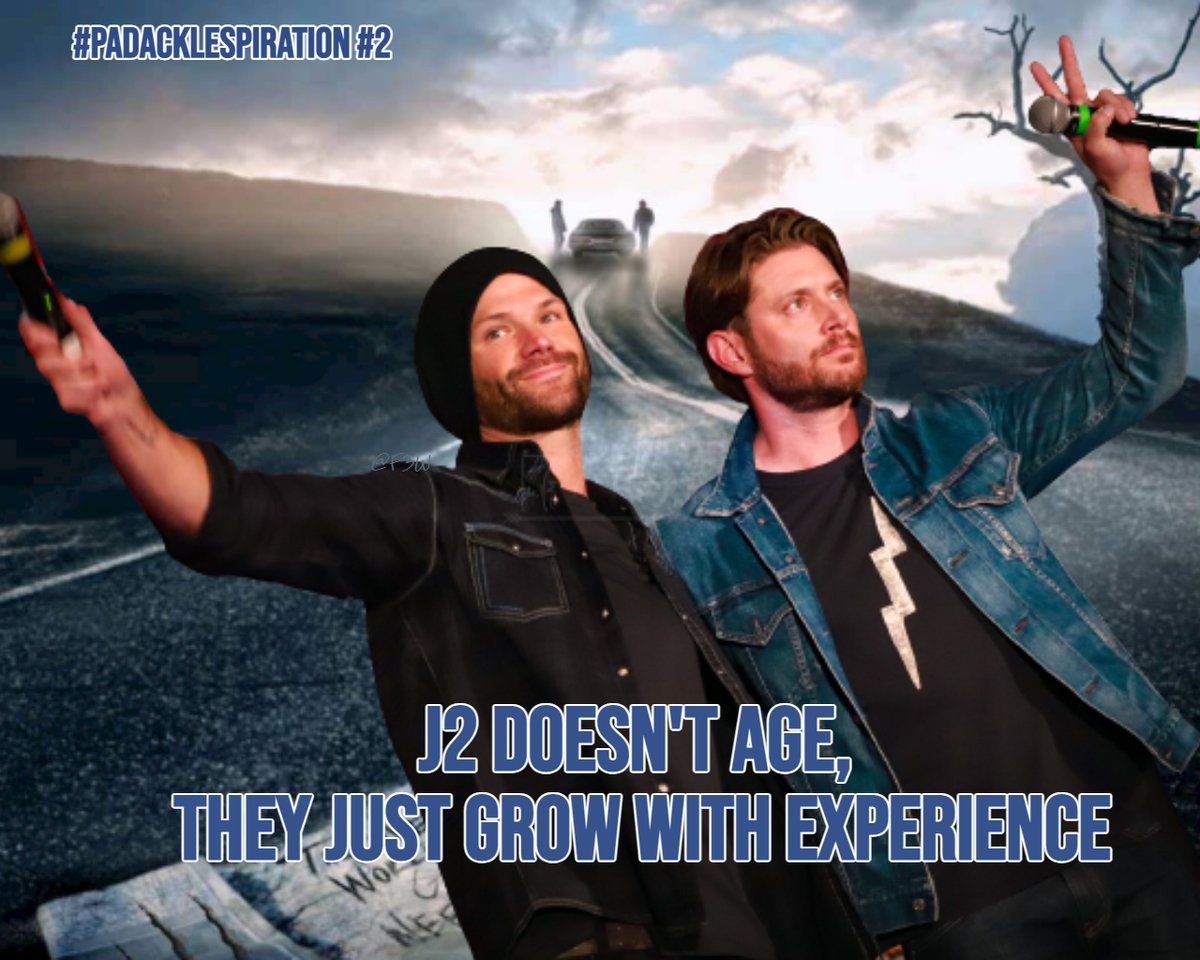 Franki3W's tweet photo. #PadAckleSpiration #2
J2 don't age, they just grow with experience.
#SPNFamily #Supernatural #AKF #Walker #TheBoys #BigSky #CarryOn @jarpad #J2 @JensenAckles #WinchestersForever #Immortal #J2Forever #GrowingWithExperience #NeverAge #ForeverYoung #J2AppreciationDay #WeLoveYouJ2 https://t.co/K3BudSASxB