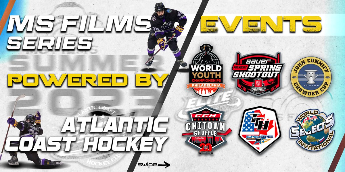 AtlanticCoastHC's tweet photo. We are excited to announce the first annual MS Film Series powered by Atlantic Coast Hockey. MS Films series will participate in the top showcases of the Spring &amp; Summer, filmed by MS Films. MS Films is the top videographer in youth hockey today.
https://t.co/RupEg5yyp0 https://t.co/PnDVgKjUbE