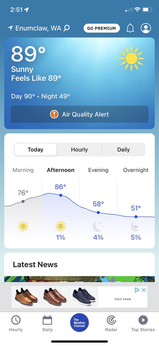 sblevesh's tweet photo. @KSeattleWeather Almost 90 in Enumclaw https://t.co/zylvN7hdJU