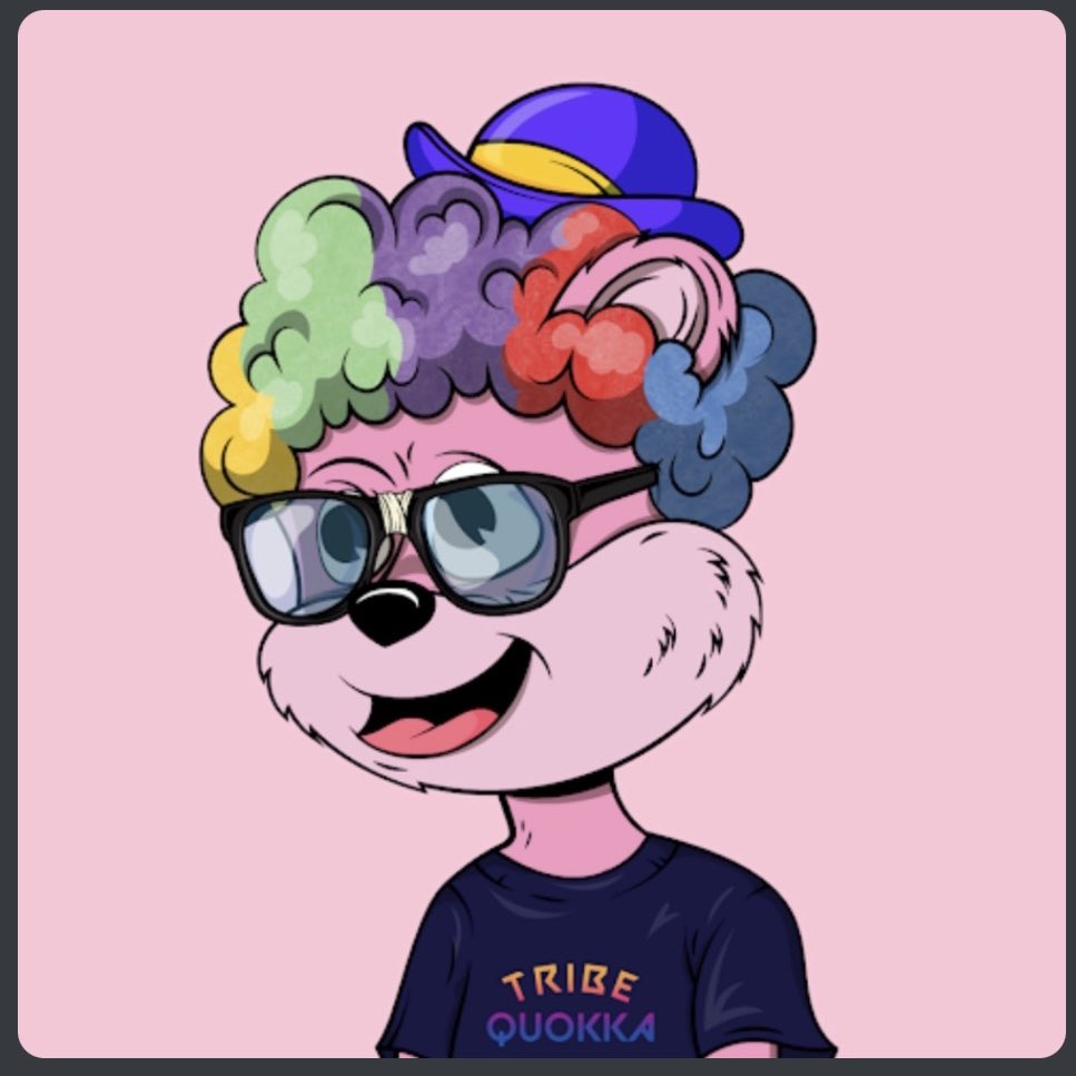 Never usually win anything, but I got lucky winning this #QuokkaKid from @Dick_Doofus <a href="/TribeQuokka/">Tribe Quokka</a>.  Just in time for Halloween 🤡 🔥

If you haven’t checked into #Tribequokka, you’re missing out.  Great community 💪🏻 #TribeUp #QuokkaKids  #NFTCommunity