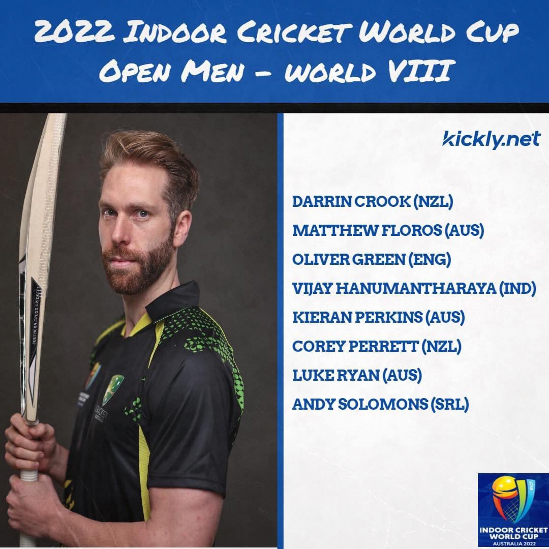2022 #indoorcricket World Cup

Open Men’s Team of the Tournament ⬇️

The majority of the team are from NZ &amp; Aus but it also features 3 players from developing nations in India, England &amp; Sri Lanka.A great achievement! 

<a href="/BCCI/">BCCI</a> <a href="/BLACKCAPS/">BLACKCAPS</a> <a href="/CricketAus/">Cricket Australia</a> <a href="/OfficialSLC/">Sri Lanka Cricket 🇱🇰</a> <a href="/ECB_cricket/">England and Wales Cricket Board</a>