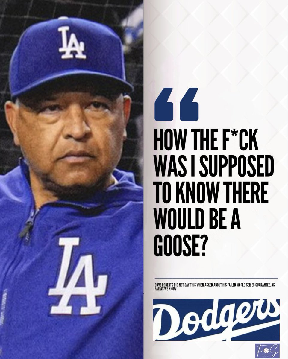MLBONFAX's tweet photo. Dave Roberts on failed World Series guarantee https://t.co/Tf3W7h0IDJ