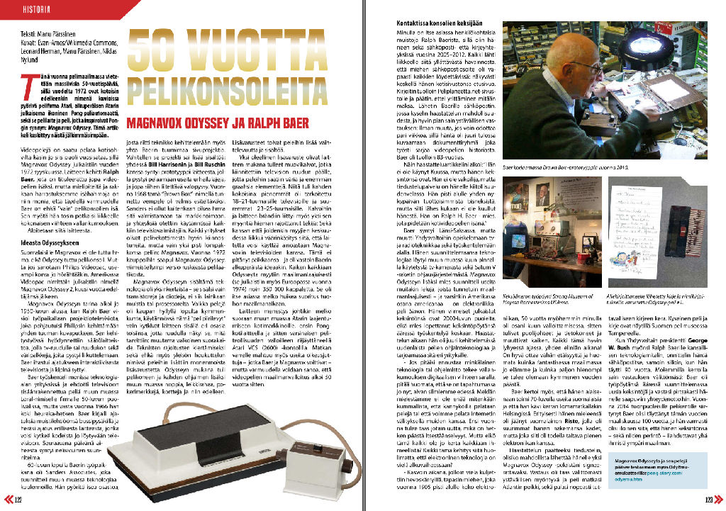 retrorewindmag's tweet photo. RR 2022.3:n pääjuttu on pelikonsolien historian tärkeimmän koneen ja ihmisen esittely. 50 vuotta sitten julkaistu Magnavox Odyssey oli maailman ensimmäinen pelikonsoli. Sen luoja Ralph Baer oli visionääri ja keksijä. Lue juttu Retro Rewind 2022.3 (#15) -lehdestä! https://t.co/cG7yP7ywUy