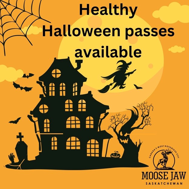 Surprise your favourite Trick ‘or’ Treaters with a Healthy Halloween Pass! Purchase your pack of 10 at Yara Centre or Kinsmen Sportsplex front desk for just $10. Limited quantity, get yours while they last! #CityMJ #NotorioulsyActive #Halloween
