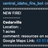 zebpalmer's tweet photo. I know I said I was done talking about Idaho fires for the season. But...
oh, look at that, a new fire. 🤷♂️
#CedarvilleFire in Cedarville canyon in the Lost River Range (South of Mt Borah)
1 acre, resources on scene. https://t.co/0f4szxNKWI