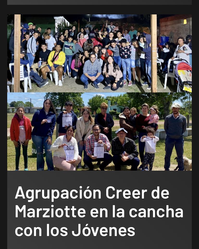 CreerUy's tweet image. Agrupación Creer de @facumarziotte en la cancha con los Jóvenes

@AlvaroDelgadoUy @CarlosAlbisu 

El 29 de Octubre #ElijoCreer 😎✌🏼

👉🏼 quintoelemento.uy/2022/10/agrupa…