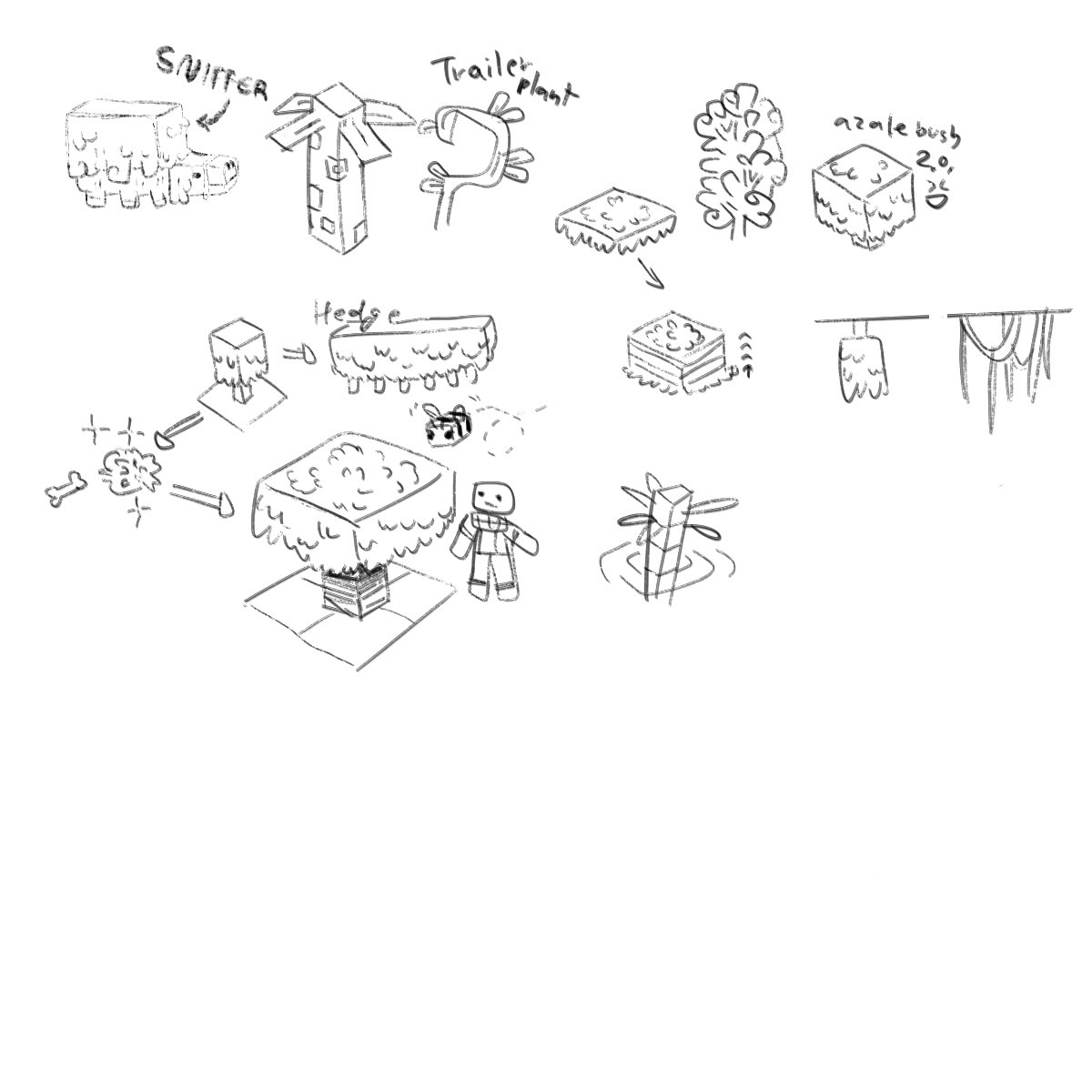 _Graus's tweet photo. Random sniffer plant ideal #SNIFFERSWEEP #minecraft https://t.co/4QMuJj3Cli
