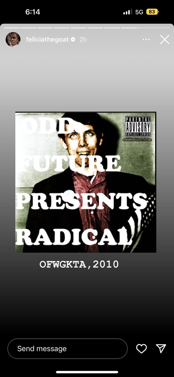 OddFuturePage's tweet photo. Tyler, The Creator gives a little backstory on the early Odd Future cover arts. https://t.co/3gSe5TTKIj